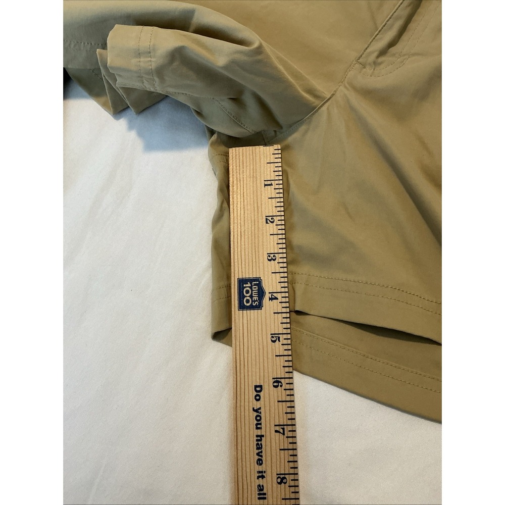 2 Eddie Bauer Womens Cargo Hiking Golf Shorts Sz 14 Gray Khaki - Picture 9 of 16